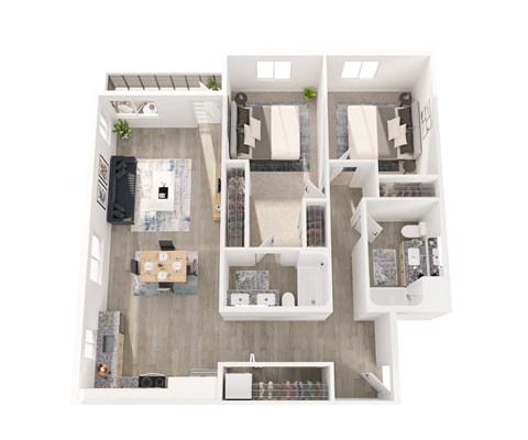 two bedroom apartment floor plan